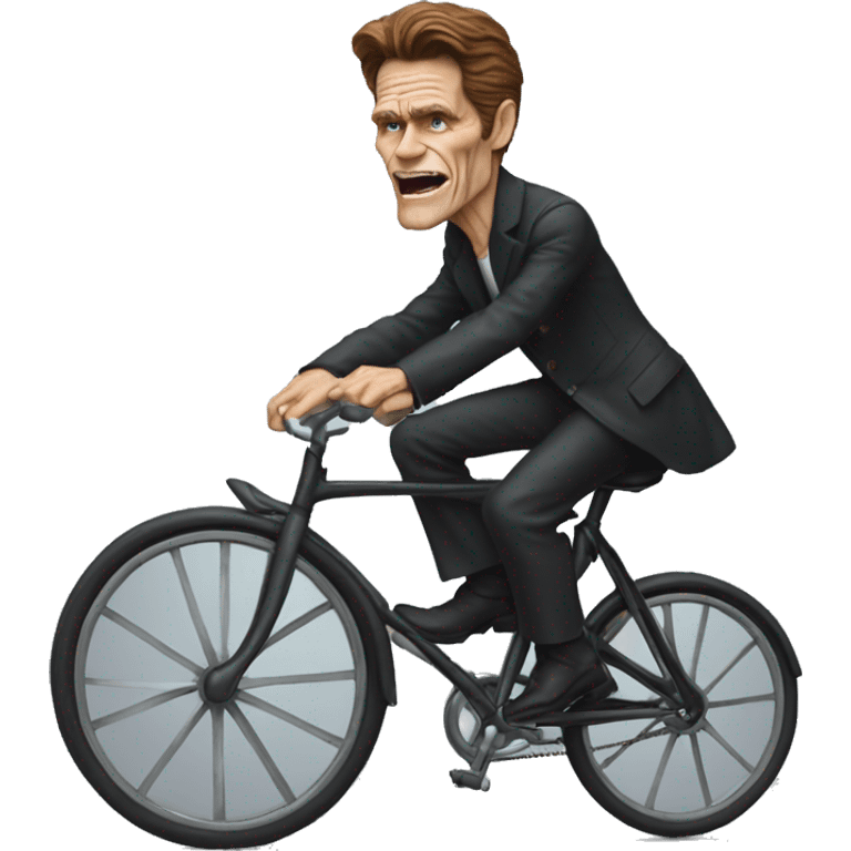 Willem Dafoe on a uniycle  emoji