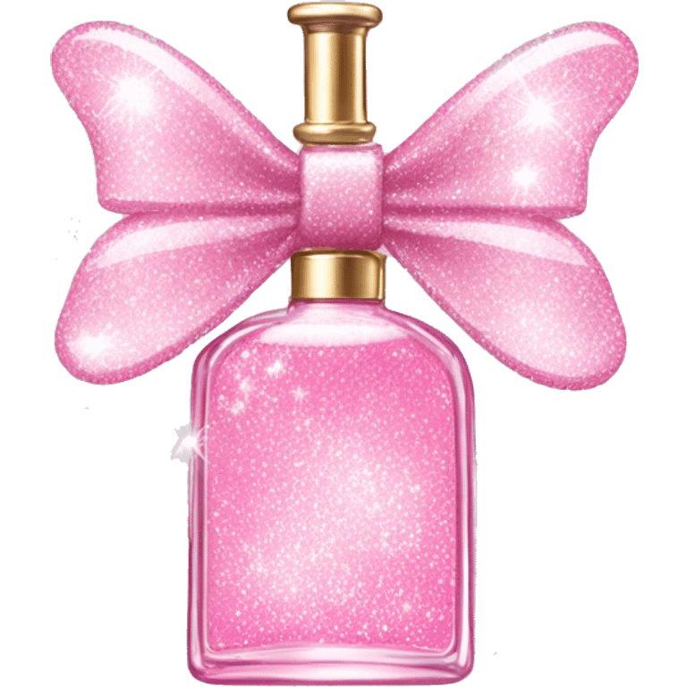 Fairy light pink perfume glitter in bow emoji