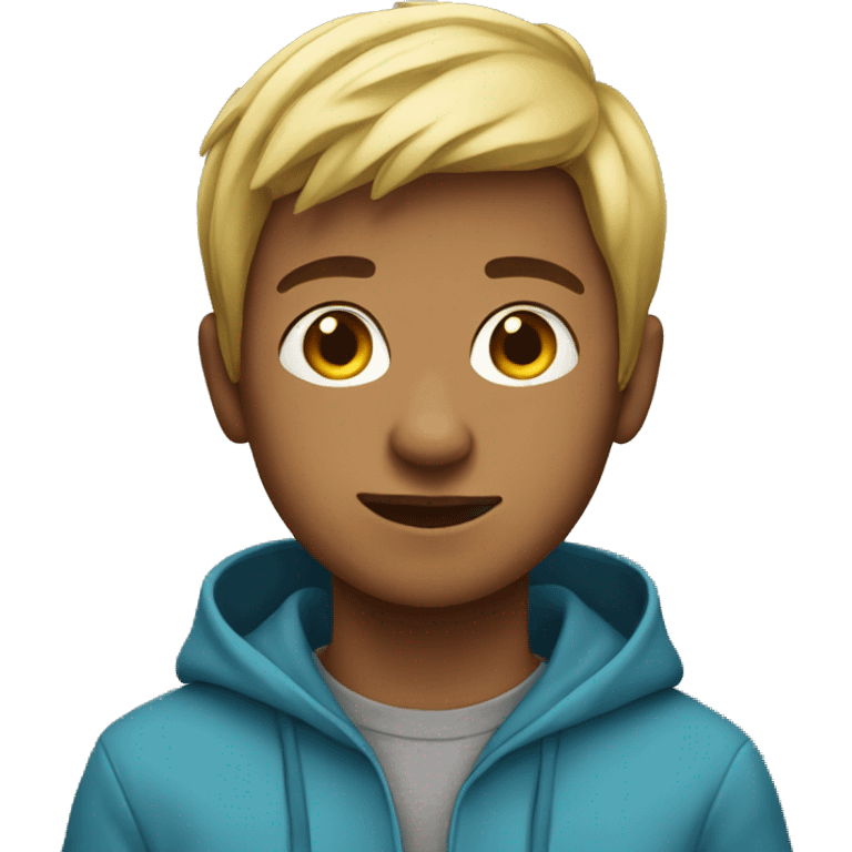 Boy wearing hoodie  emoji