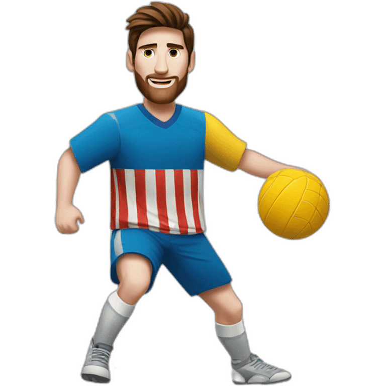 messi playing volleyball emoji