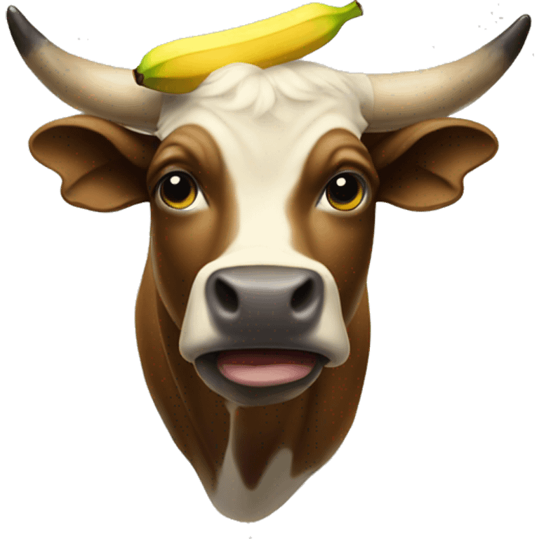 A bull who is a banana emoji