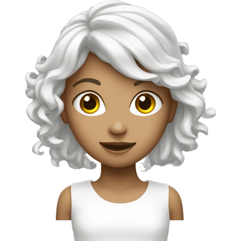 White Dancing girl head emoji