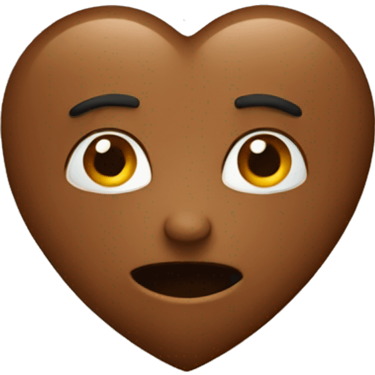 Late brown heart emoji