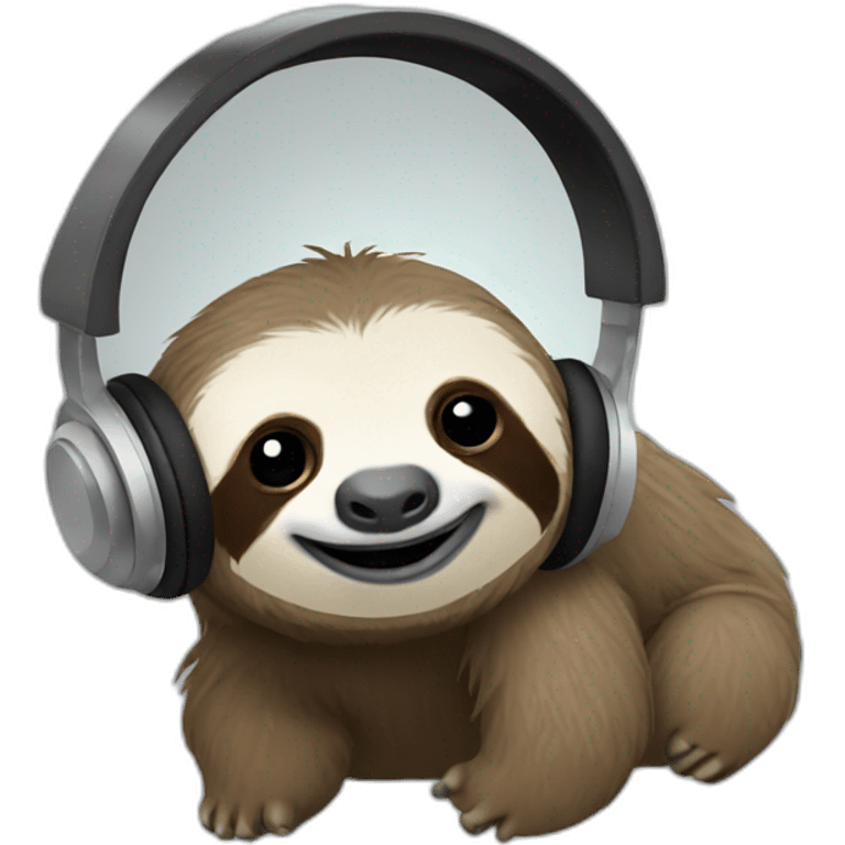 Sloth HEADPHONES emoji