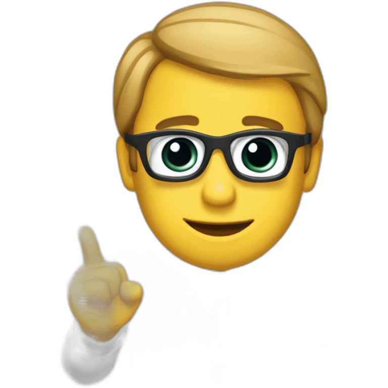 macron sur son ordinateur emoji