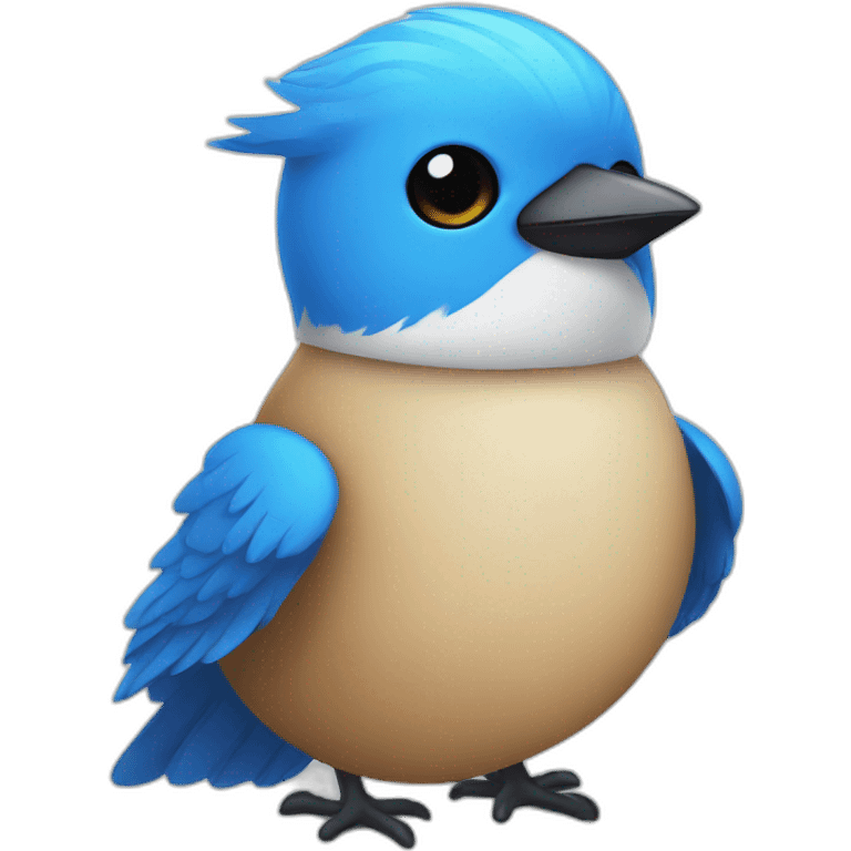 Twitter mascot logo blue bird emoji