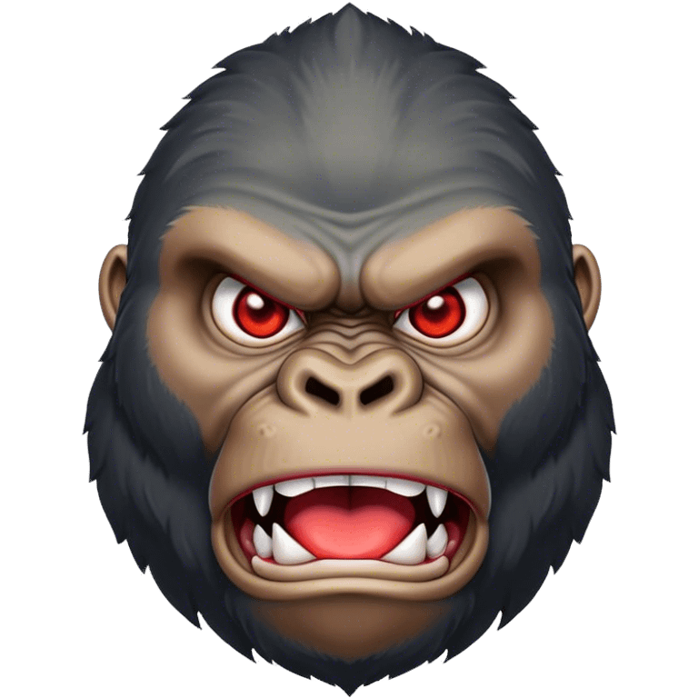 Angry buff Gorilla with red eyes emoji