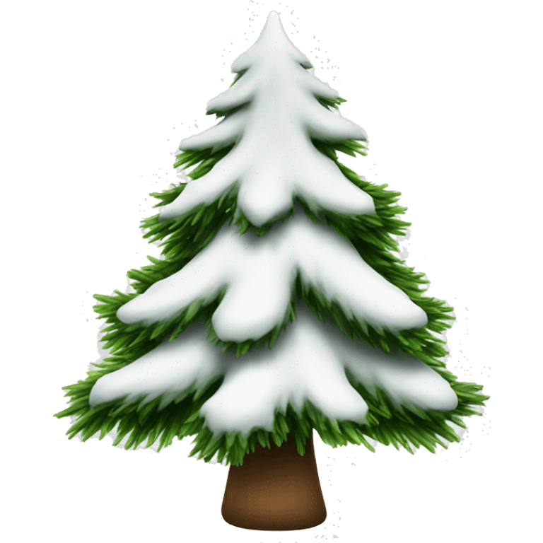  actual white fir christmas tree isolated.  emoji