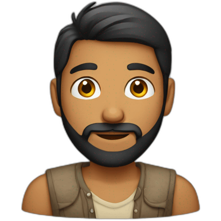 Indian male age 25 with beard emoji