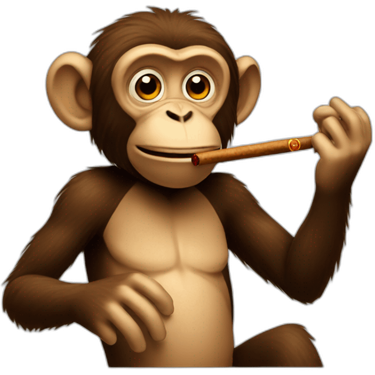 Monkey with cigar emoji