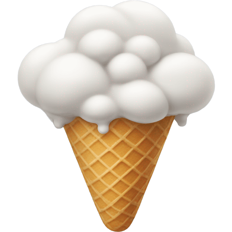 Ice cream cloud emoji