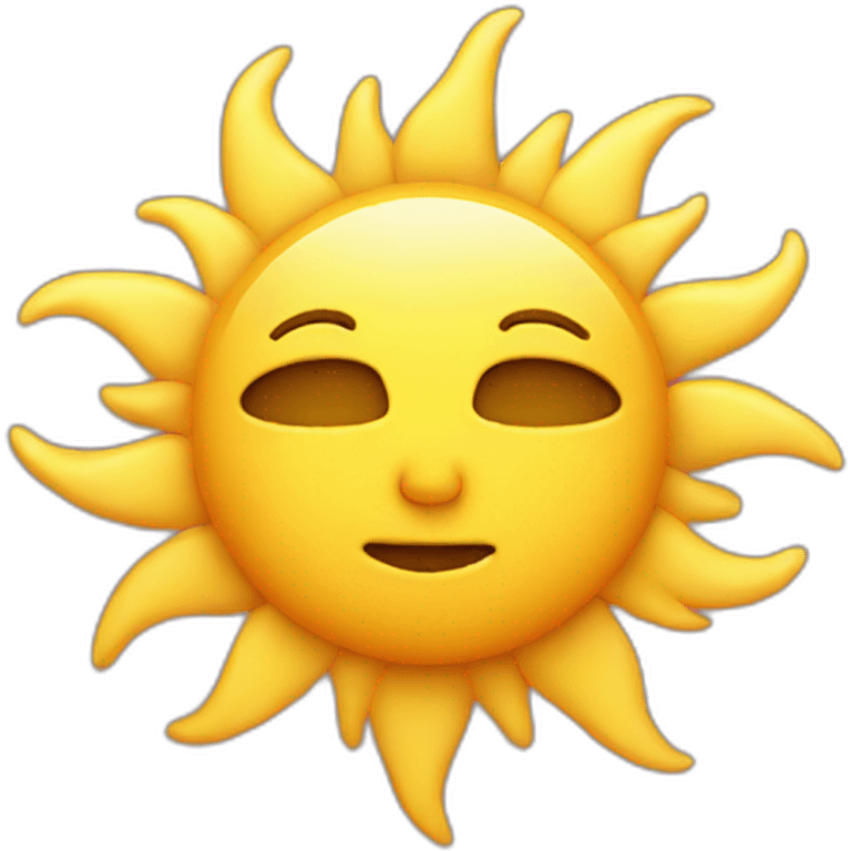 sun without face emoji