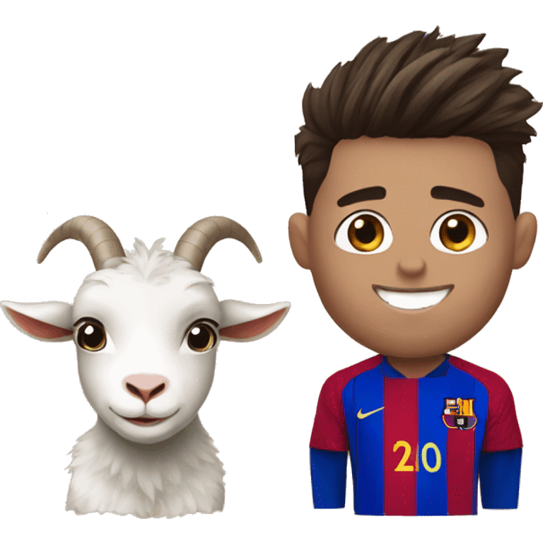 ronaldo and messi goat emoji