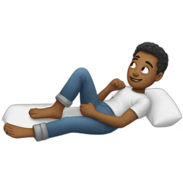 Laying down feet up emoji