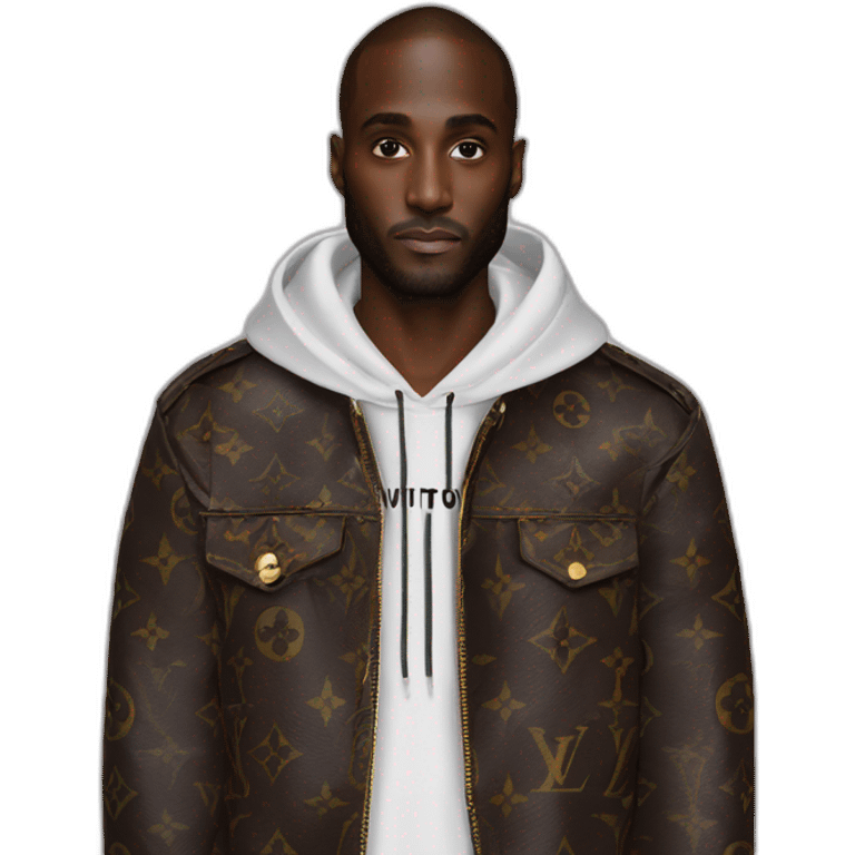 Virgil Abloh with louis Vuitton jacket emoji