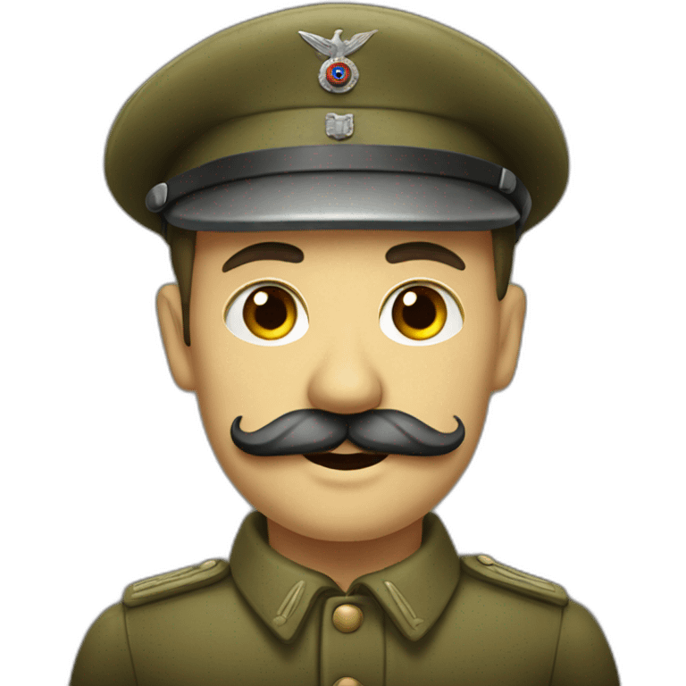 German in ww2 with small moustache emoji