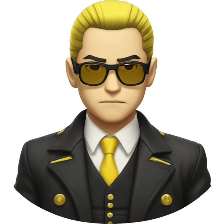 Goro Majima with a yellow wig with pigtails emoji