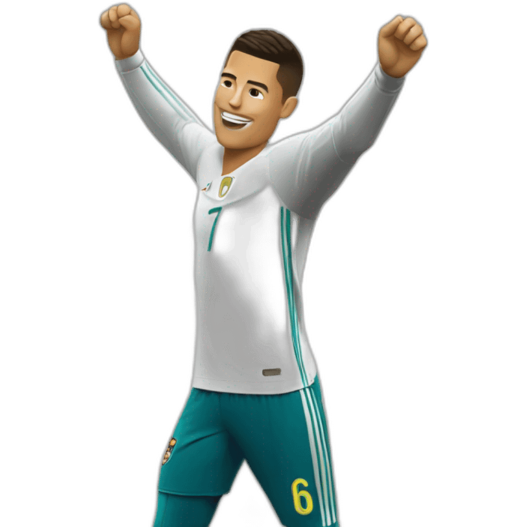 Ronaldo qui fait un dab emoji