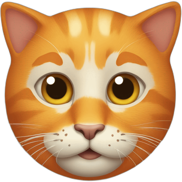 big orange cat comic style emoji