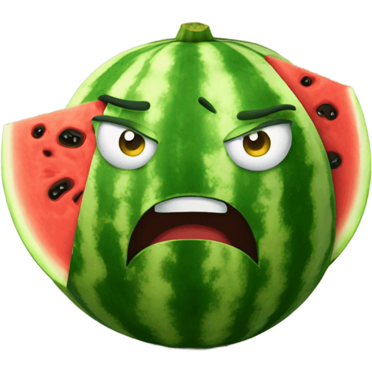 Angry watermelon emoji