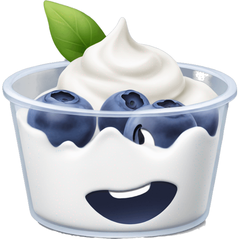 yogurt with blueberries emoji