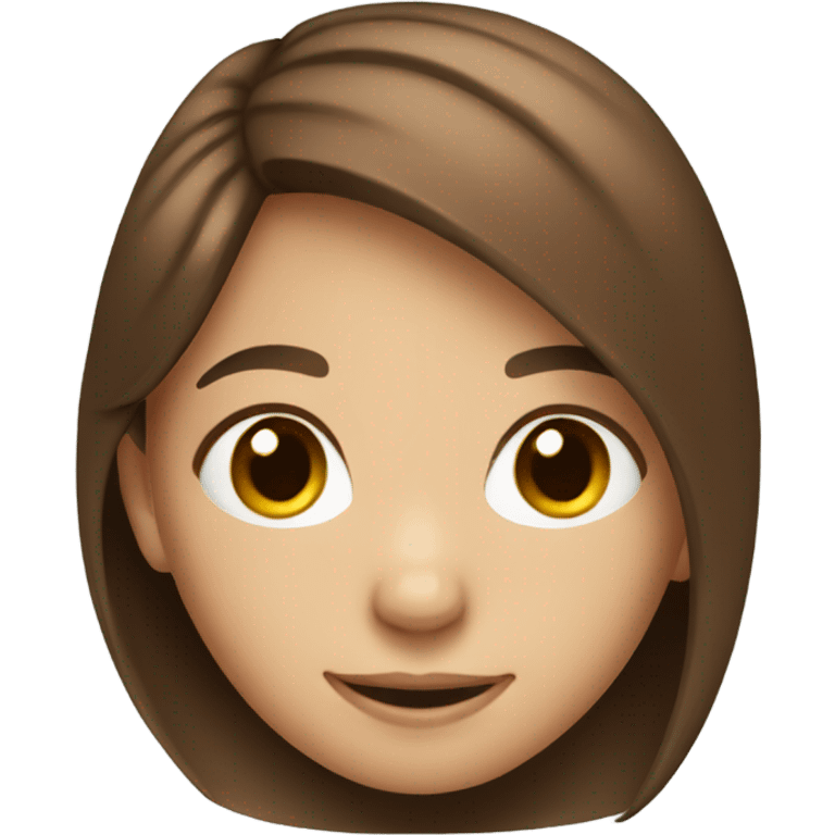 smiling girl with brown hair emoji