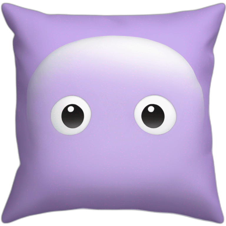 Flurry light violet pillow, no face emoji