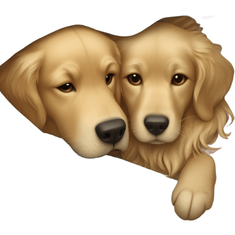 Golden retriever and a girl (with brown hair and blue eyes) in blanket together  emoji