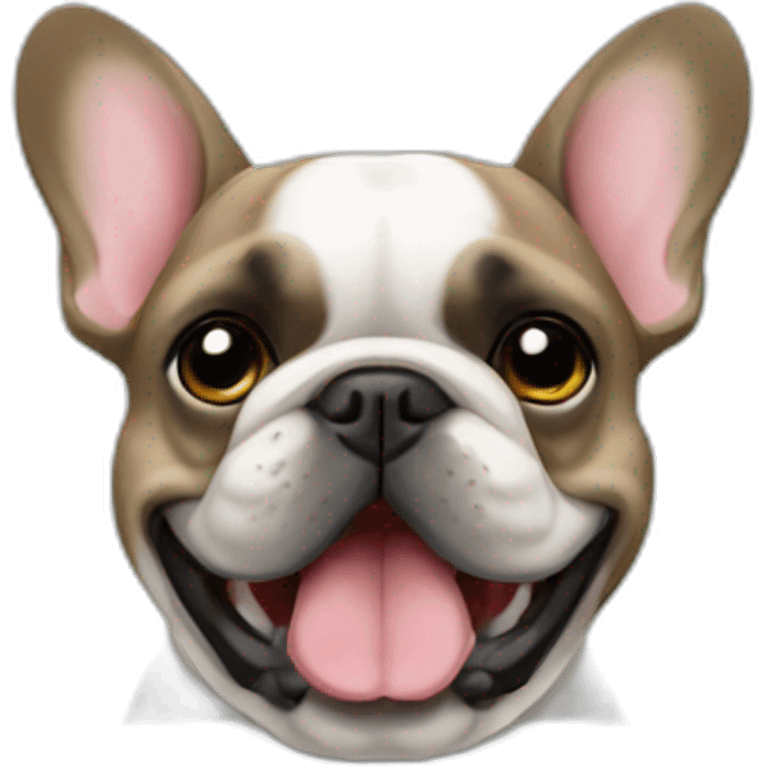 French bulldog work laptop  emoji