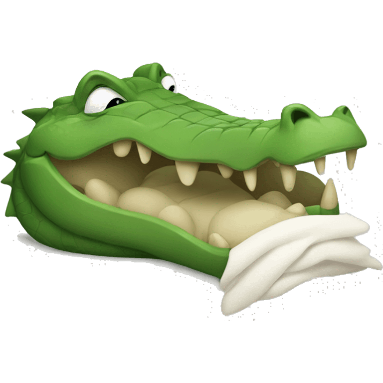 crocodile sleeping emoji