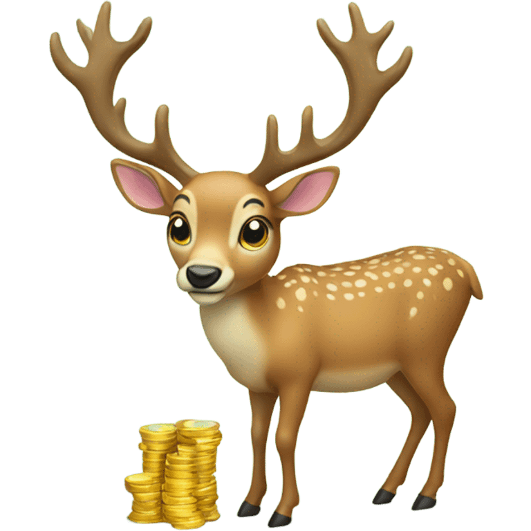 deer with money emoji