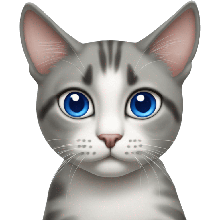 Erstelle mir ein Emoji von einer Thai Siam Katze (Blue Point) die ihr Katzenfutter bekommt  emoji