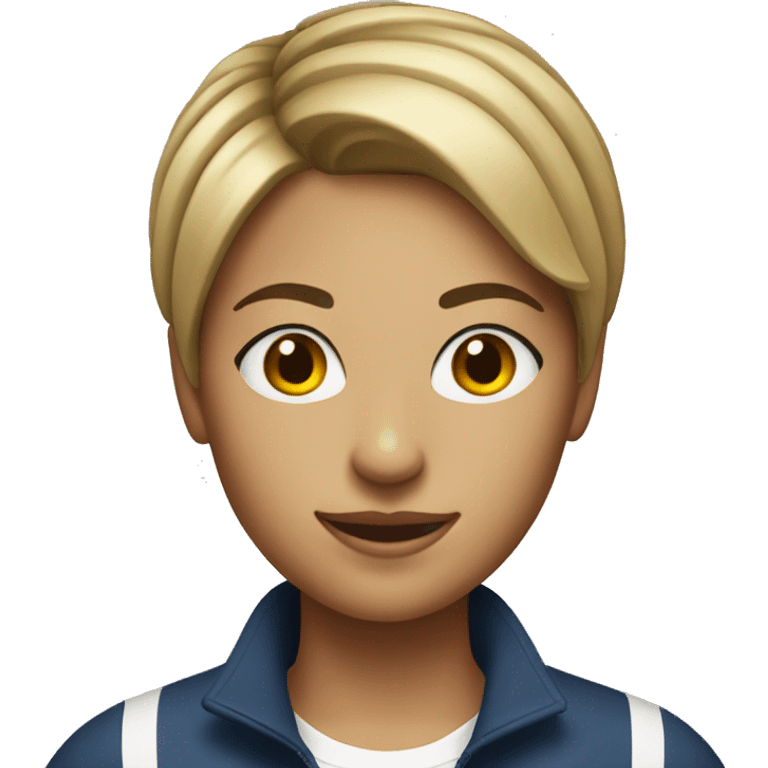 a woman in her 20s with short hair who plays tennis emoji