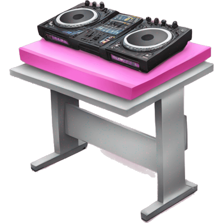 Pink DJ table  emoji