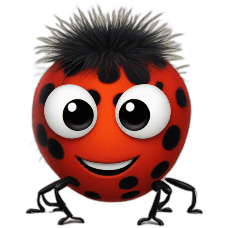 Pixar ladybug hairy emoji