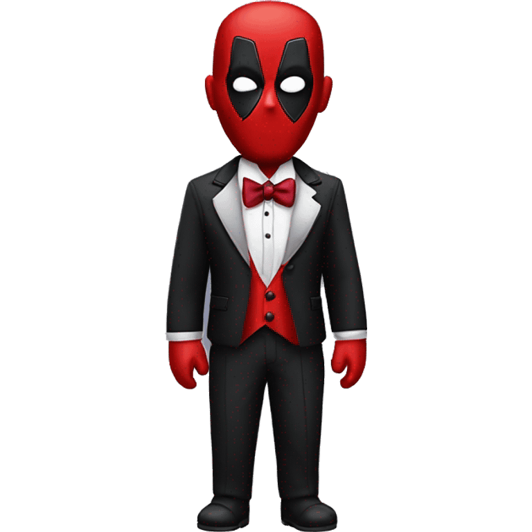 Deadpool in a tuxedo emoji