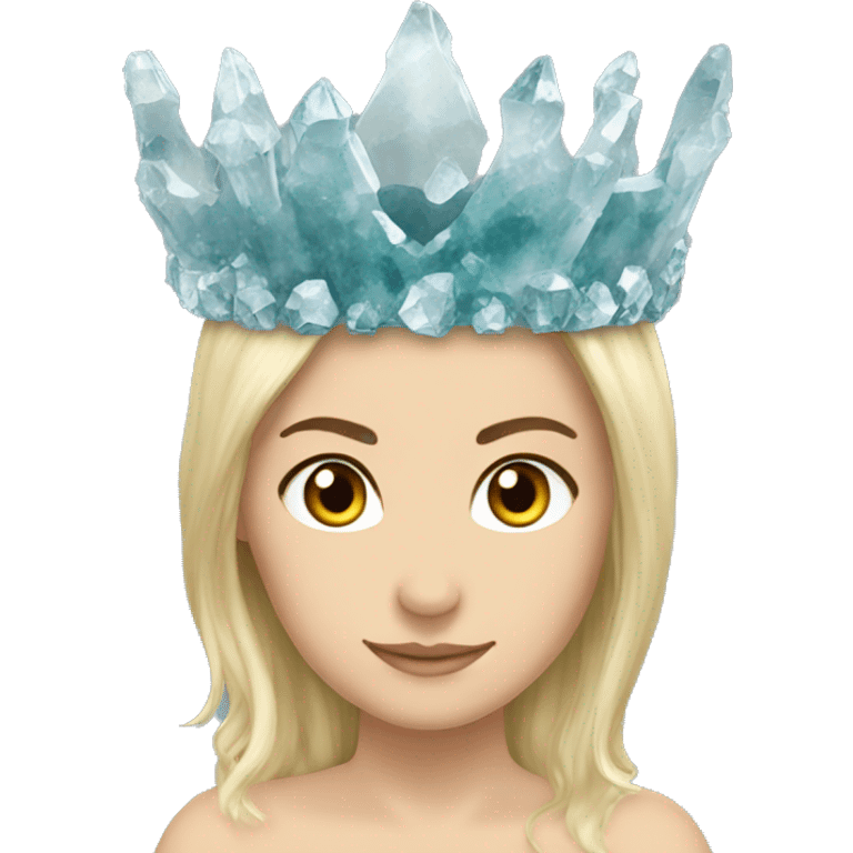 crystal geode crown emoji