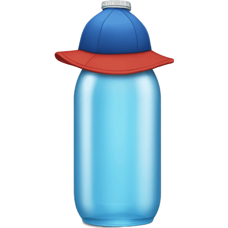 Cap to a water bottle emoji