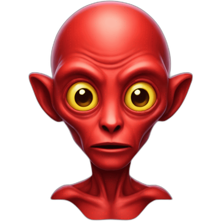 red alien emoji