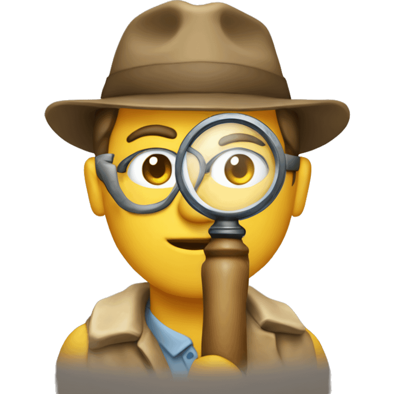 an archeologist with a magnifying glass emoji