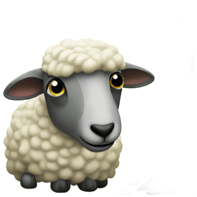 a sheep eats under a tree emoji