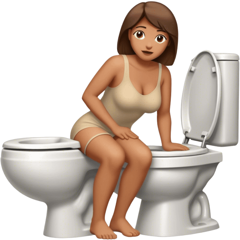 Ma in a toilet emoji