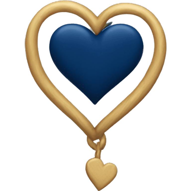 Navy blue heart emoji