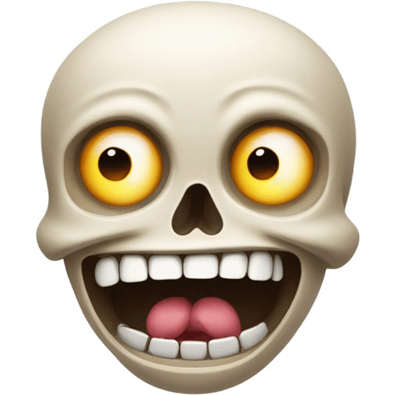 Skull head suprised emoji