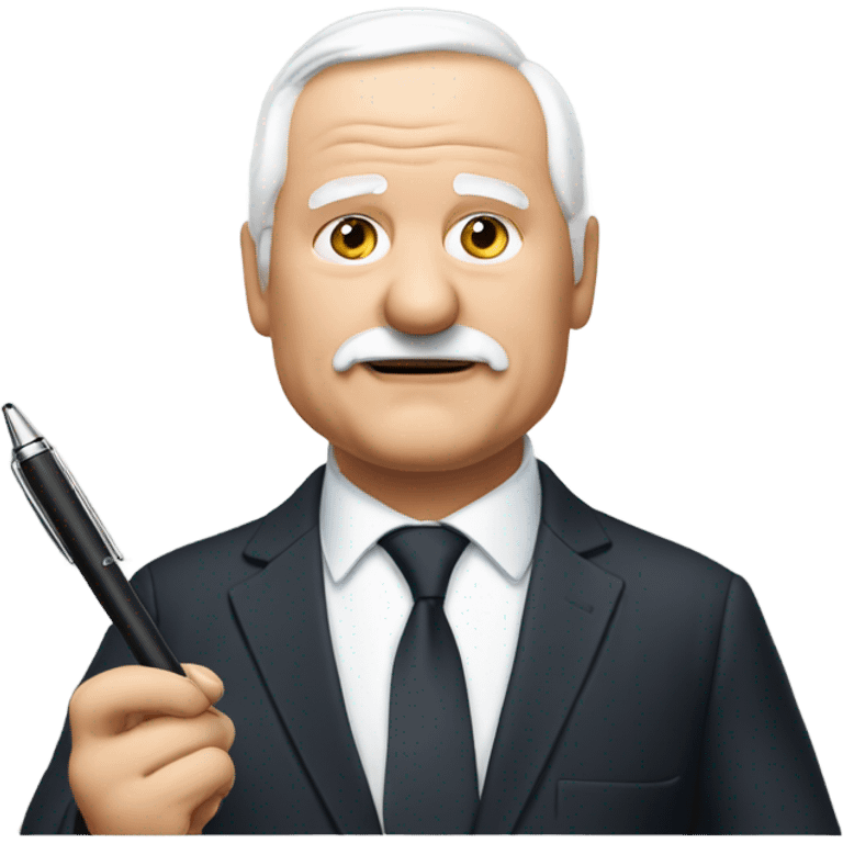 Václav Klaus holdin pen emoji