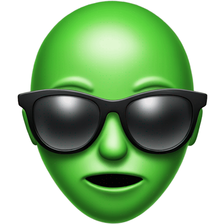  alien, green, sunglasses emoji