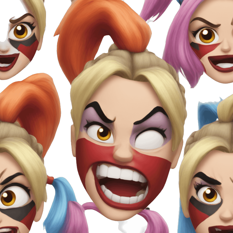 Harley Quinn is angry emoji