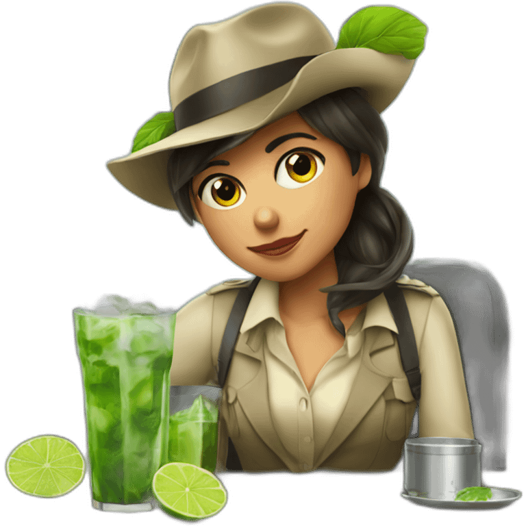 argentina girl detective drinking mojito emoji