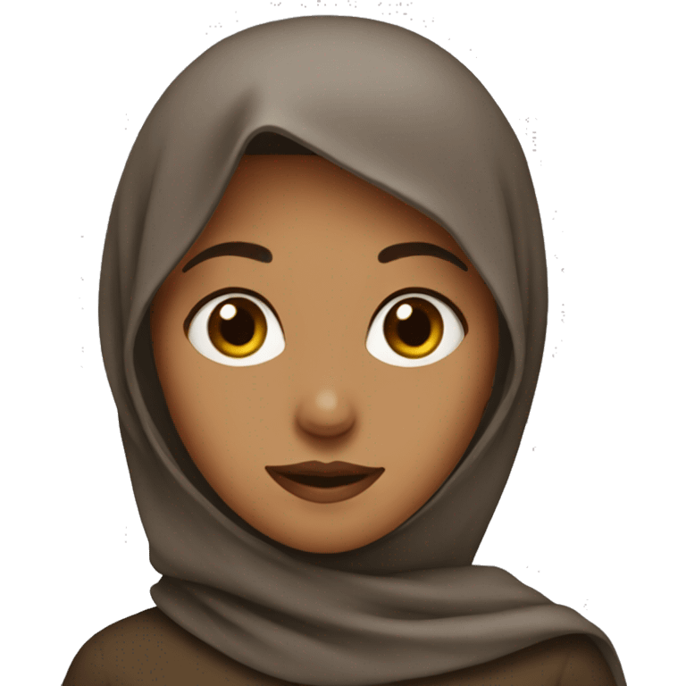 Girl with brown hidjab  emoji