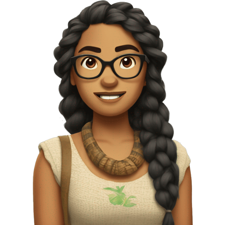 Moana as a hipster  emoji